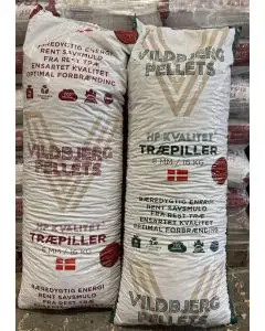 6mm eller 8mm Vildbjerg HP Premium træpiller 16kg